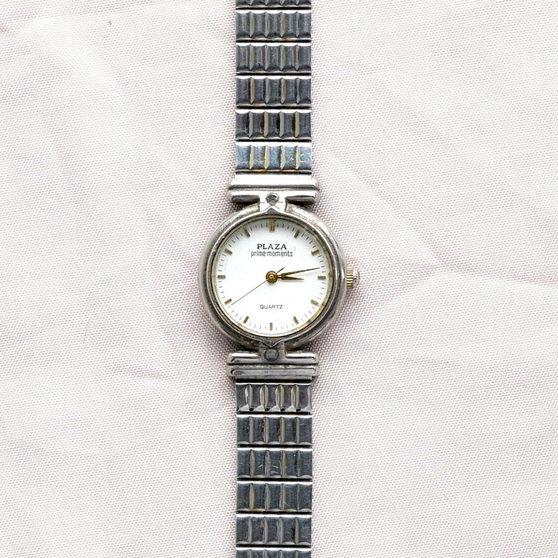 Plaza Prime Moments Silver Tone Watch