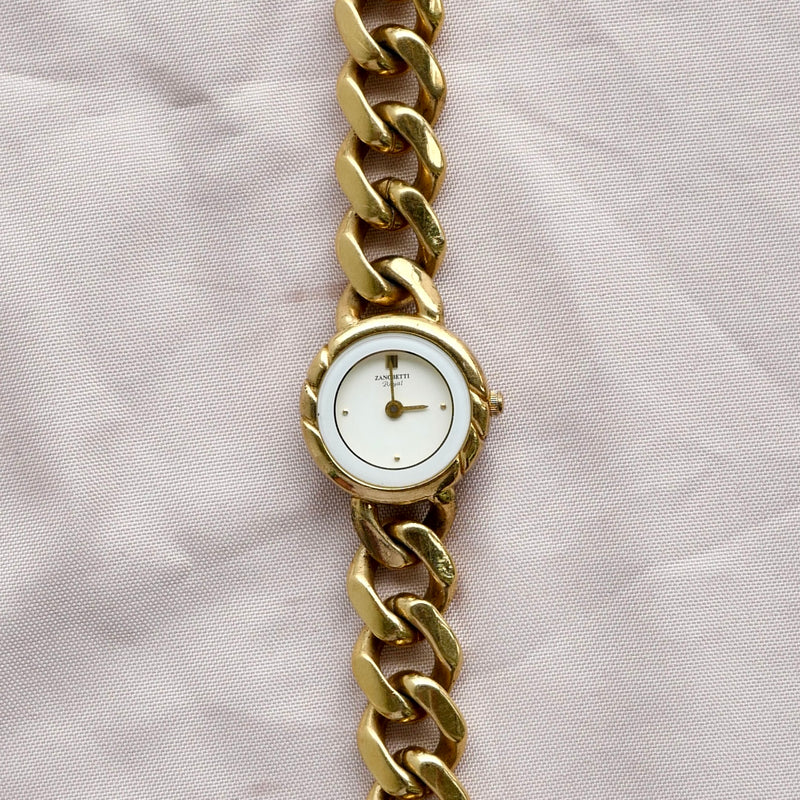 Zanobetti Gold Tone Chain Watch