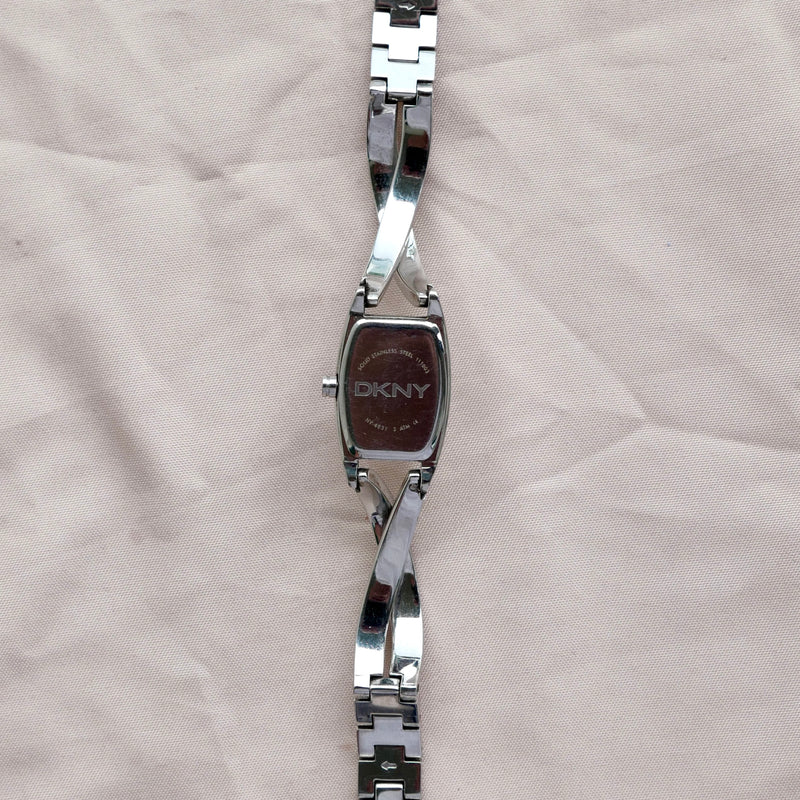 DKNY Silver Tone Tonneau Watch