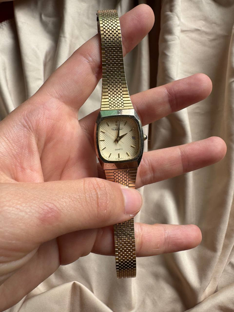 Aureole Gold Tone Watch